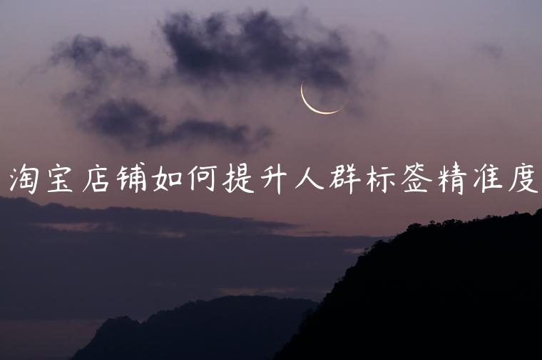 淘寶店鋪如何提升人群標(biāo)簽精準(zhǔn)度